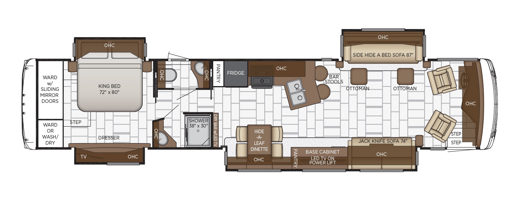 Ventana floor plan options Newmar
