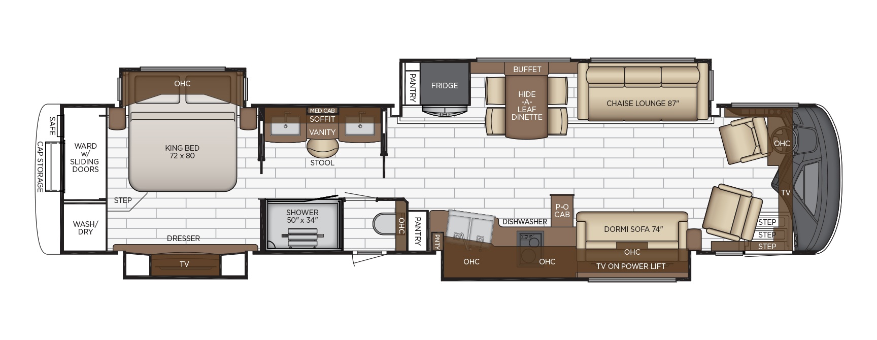 King Aire floor plan options Newmar